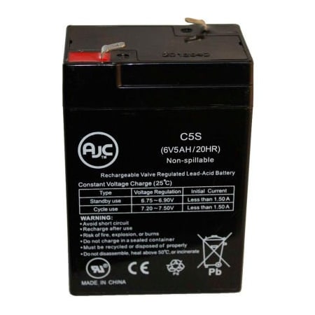 Battery Clerk AJC ELS FRX 6V 5Ah Emergency Light Battery ELS-FRXS-6V-5Ah-ELB